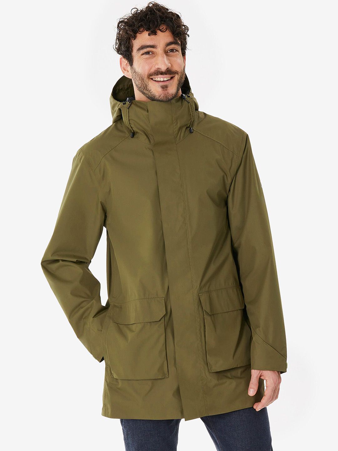Quechua By Decathlon Hooded Hiking Long Jacket, NH500