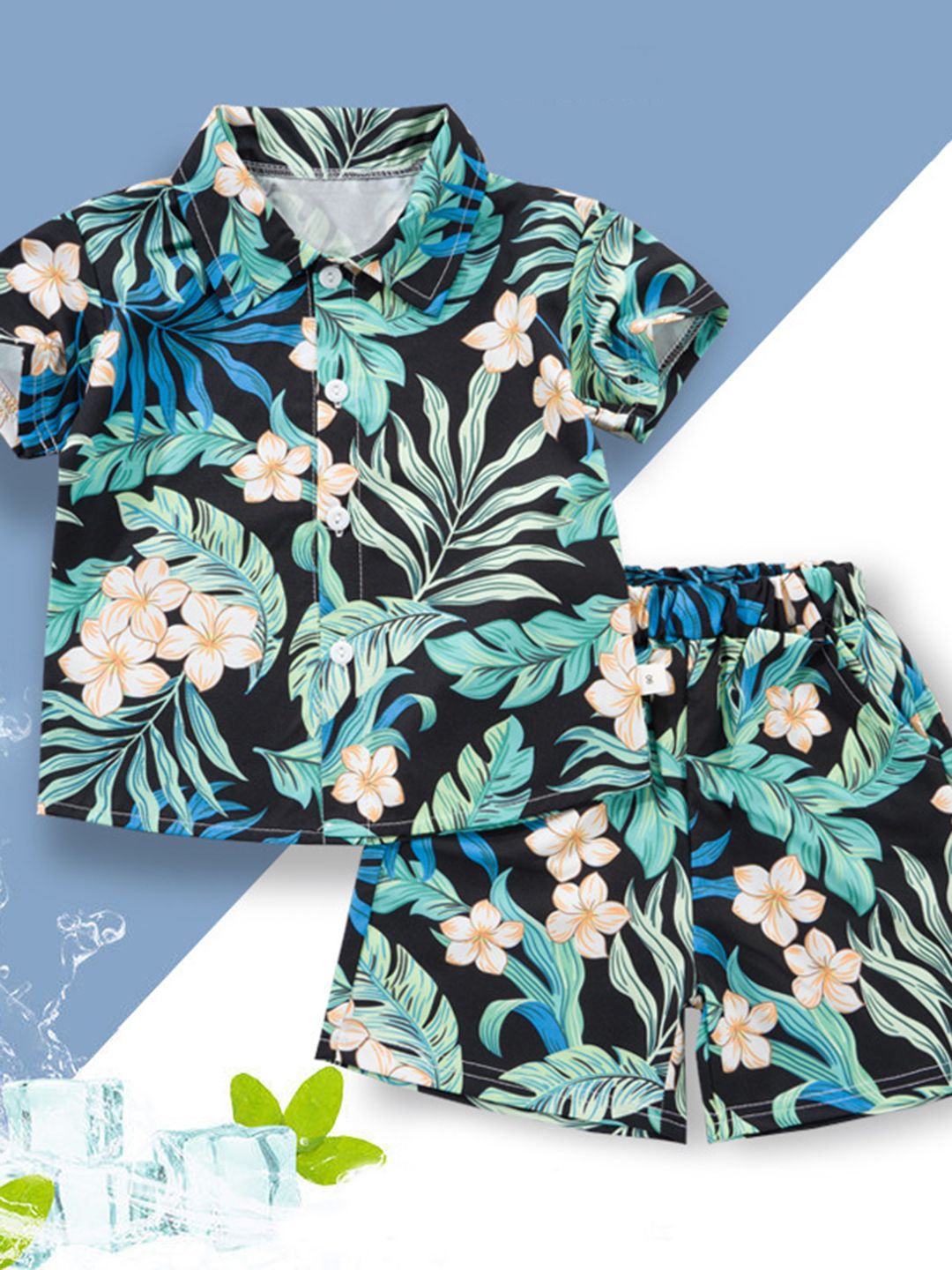 YK Boys Printed Shirt With Shorts Clothing Set-picture-20