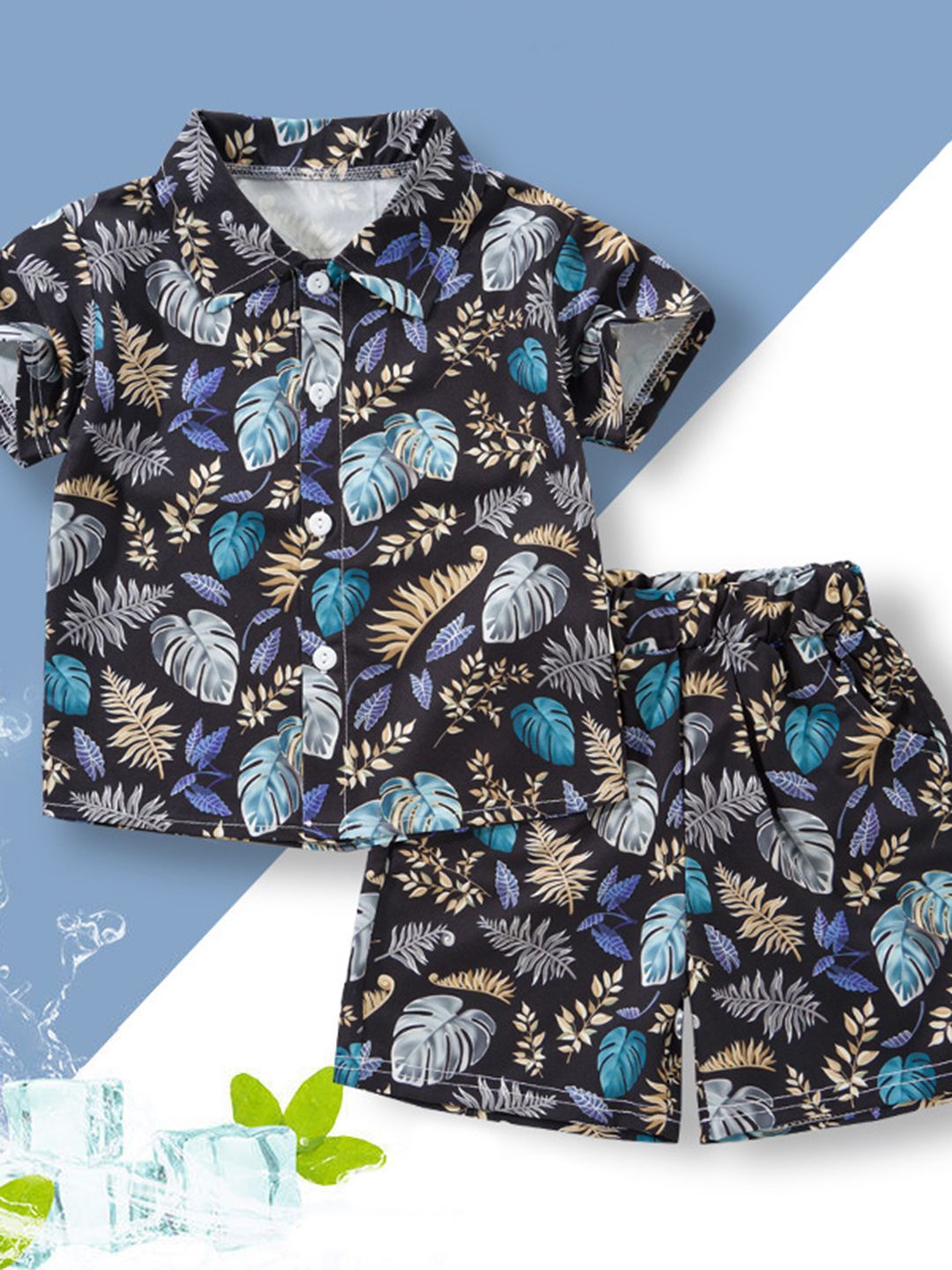 YK Boys Printed Shirt With Shorts Clothing Set-picture-19