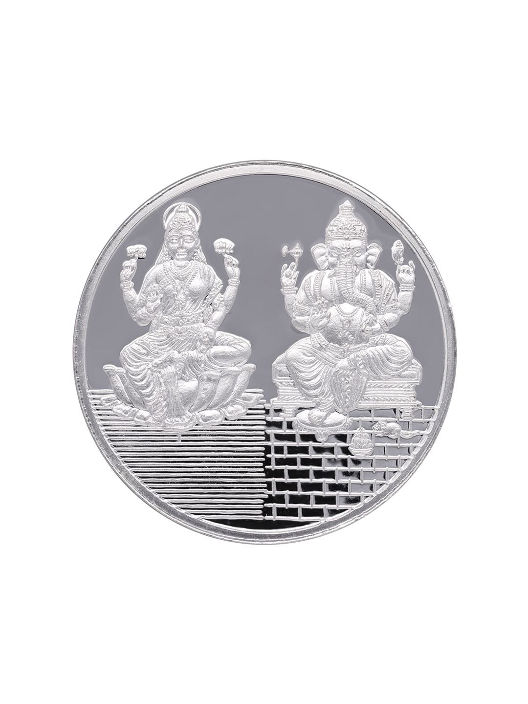 C KRISHNIAH CHETTY JEWELLERS PVT LTD 999 Pure Silver Ganesha Lakshmi Coin-100 g-image-49