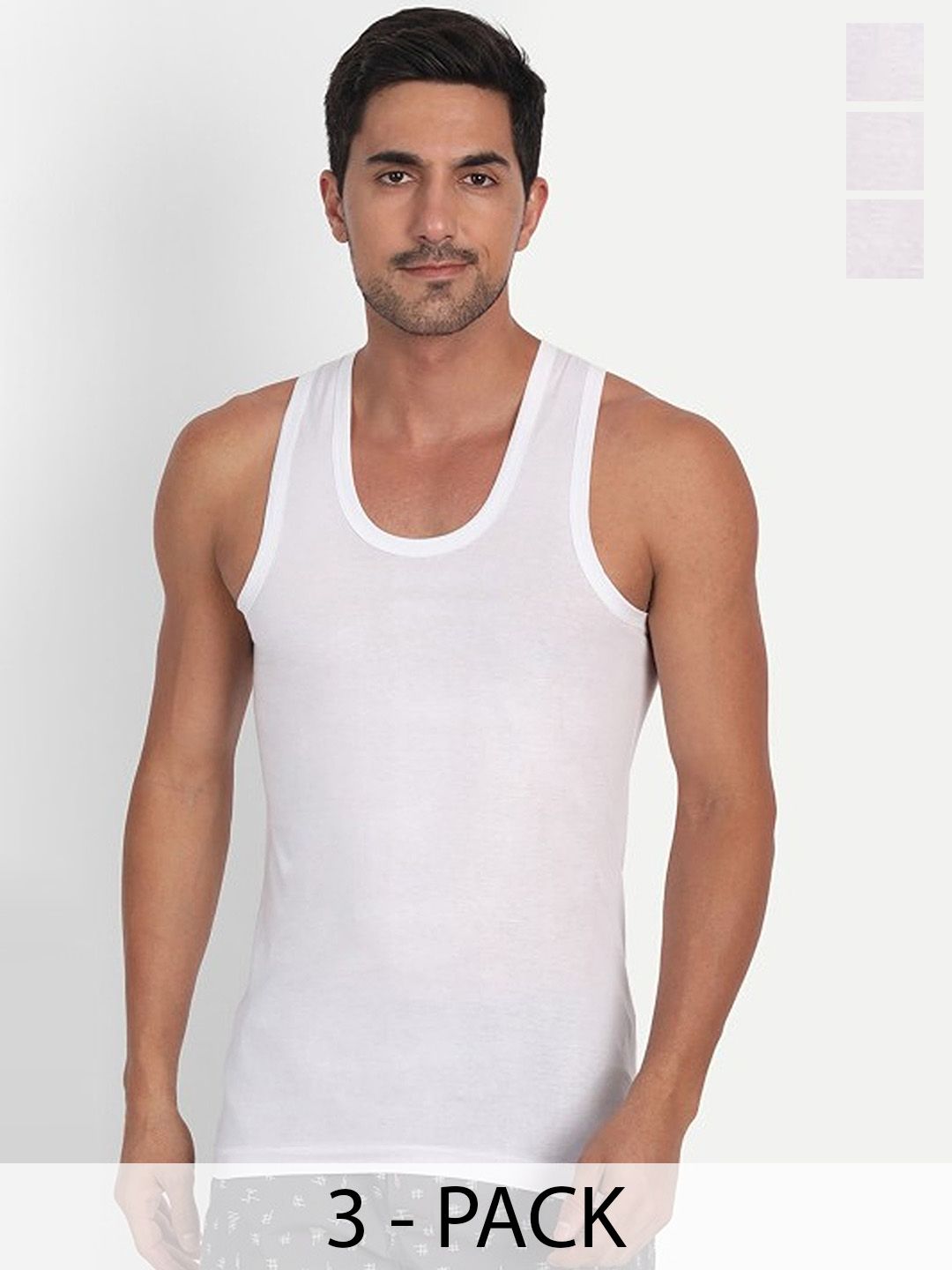 CAVENDERS Pack Of 3 Scoop Neck Pure Cotton Basic Vests - C29=-SWIFT---3---85-picture-31