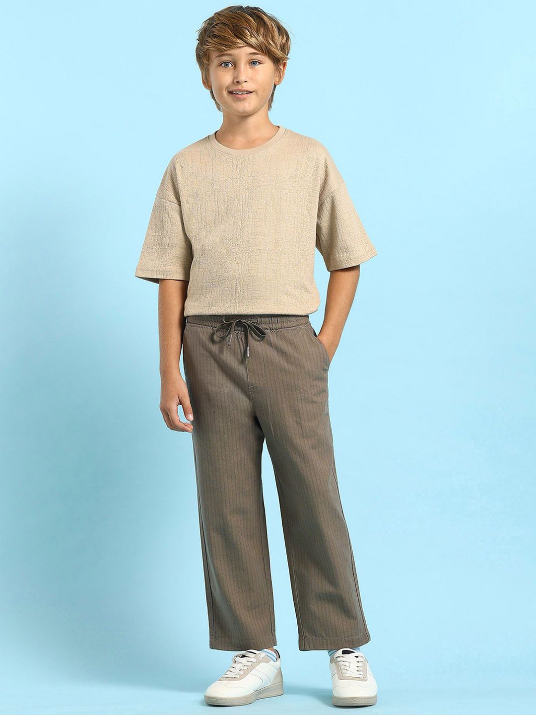 U.S. Polo Assn. Kids Boys Striped Relaxed Trousers-picture-32