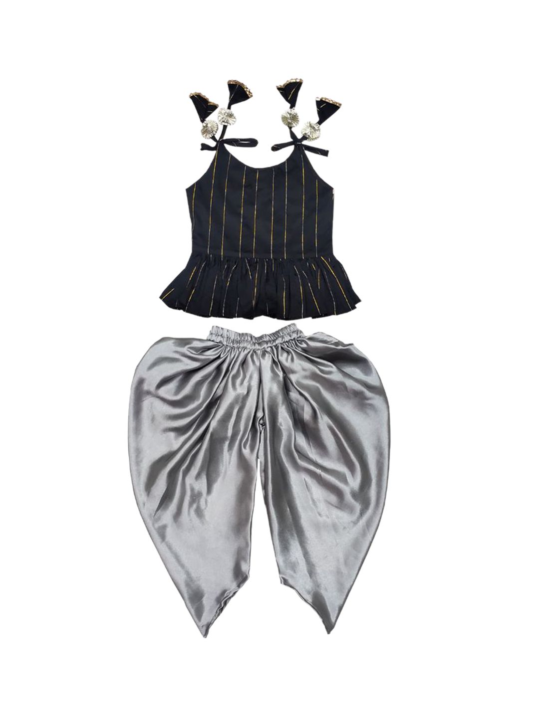 satyamfab Girls Regular Top with Dhoti Pants-picture-37