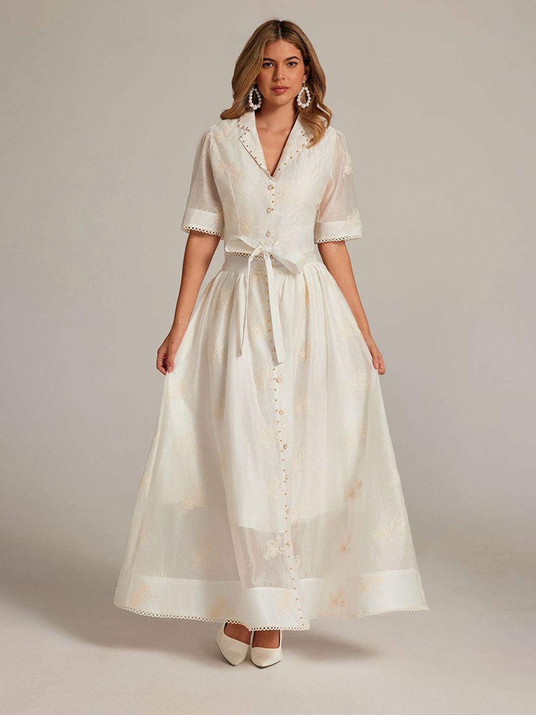 JC Collection Floral Printed Lapel Collar Top With Skirt Co-Ords-picture-31