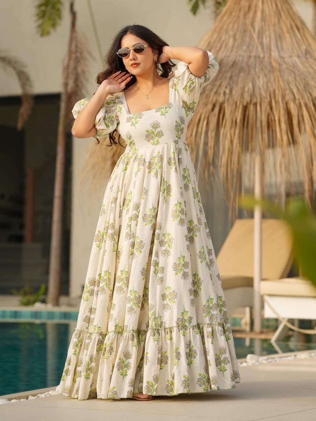 CORSICA Women Floral Printed Fit & Flare Maxi Dress-picture-40