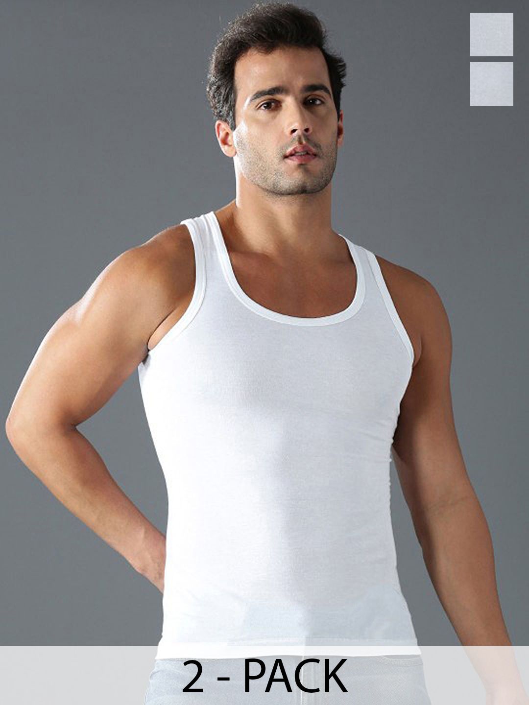 CAVENDERS Pack Of 2 Scoop Neck Long Lasting Basic Vests - c32=SWIFT---2---85-picture-42
