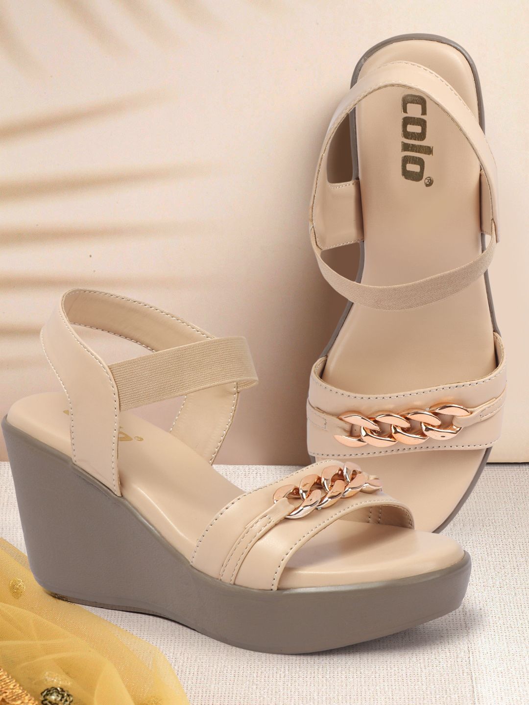 Colo Women Wedge Heel Sandals with Western - Embellished-picture-19