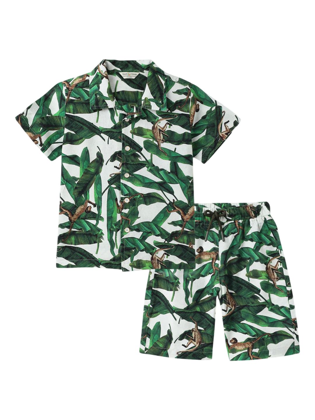 TALES & STORIES Boys Printed Shirt & Shorts Clothing Set-picture-33