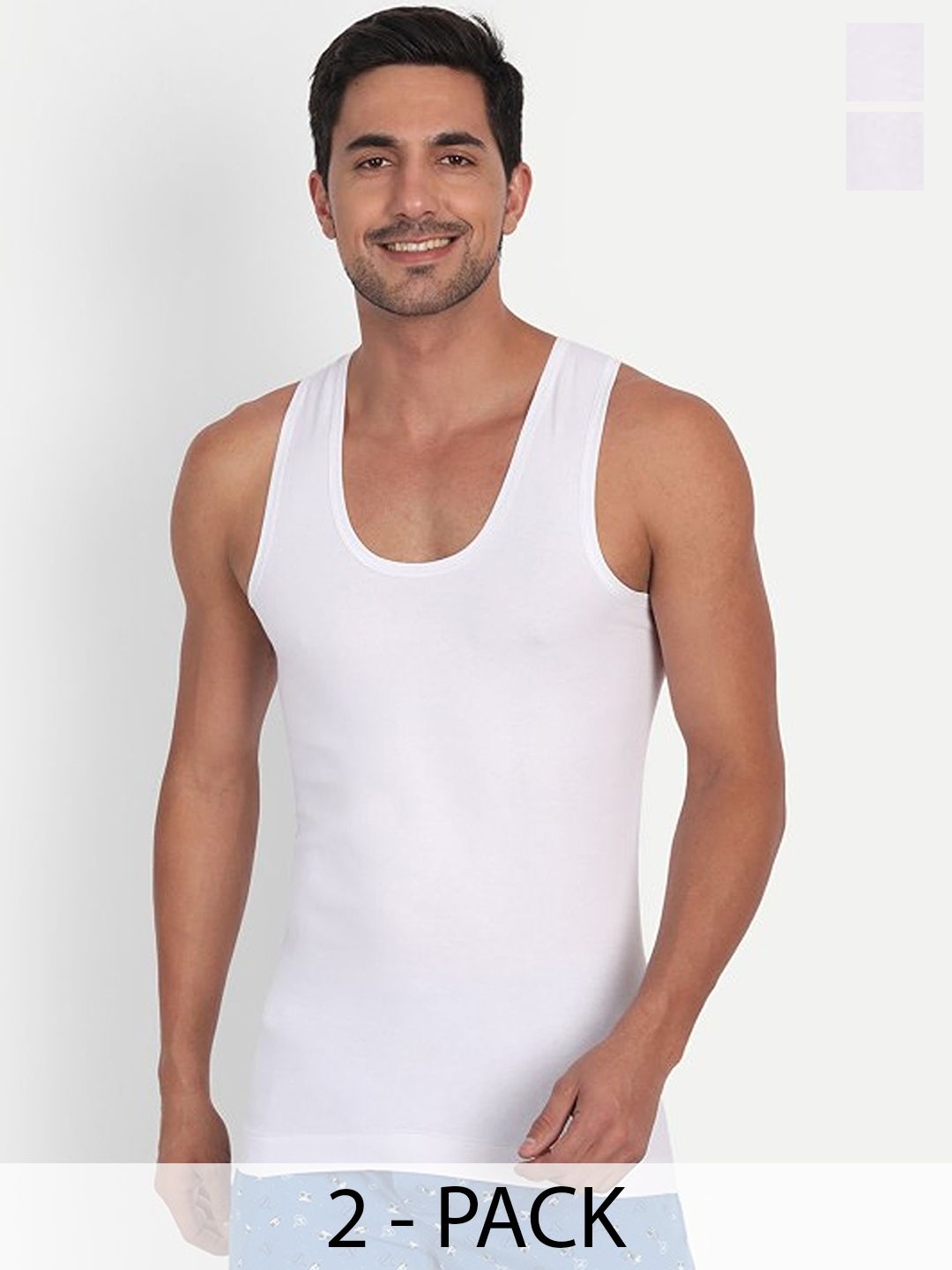 CAVENDERS Pack Of 2 Scoop Neck Long Lasting Basic Vests - c9=SWIFT---2---85-image-40