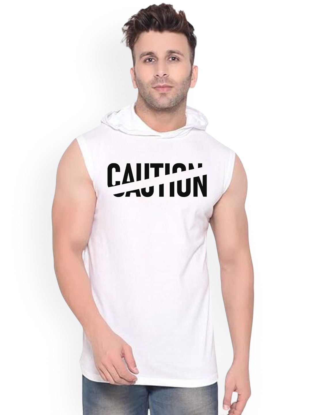 Fashnobic Caution Printed Gym Vests K__Print-173_gym_vest White M-picture-15