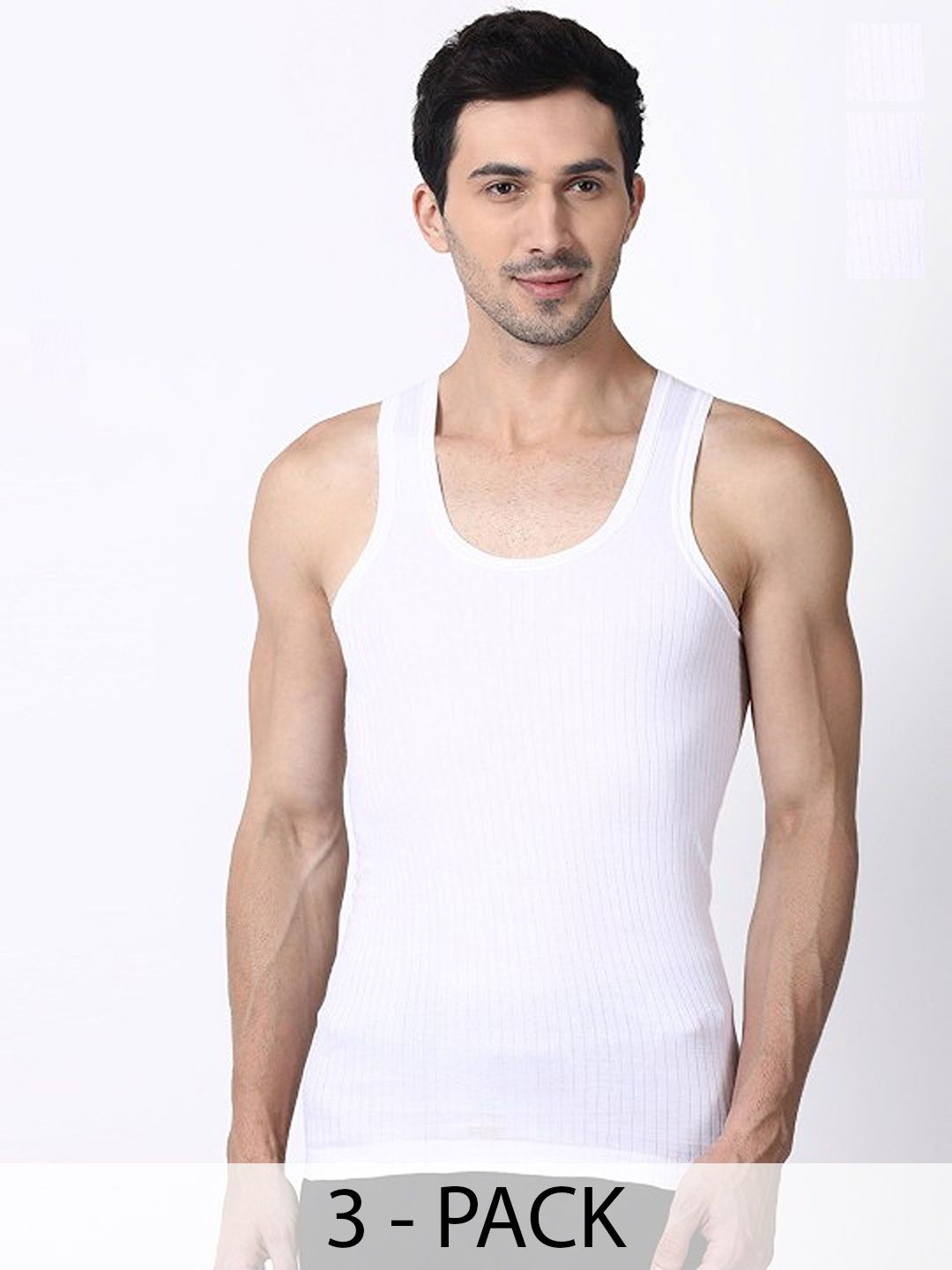 CAVENDERS Pack Of 3 Scoop Neck Pure Cotton Basic Vests - C34=-SWIFT---3---85-picture-47