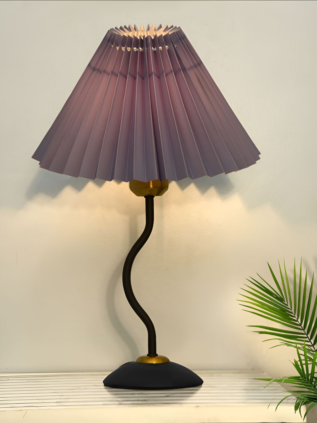 Homesake Grey Textured Metal Industrial Frusturical Shaped Table Lamp-image-22