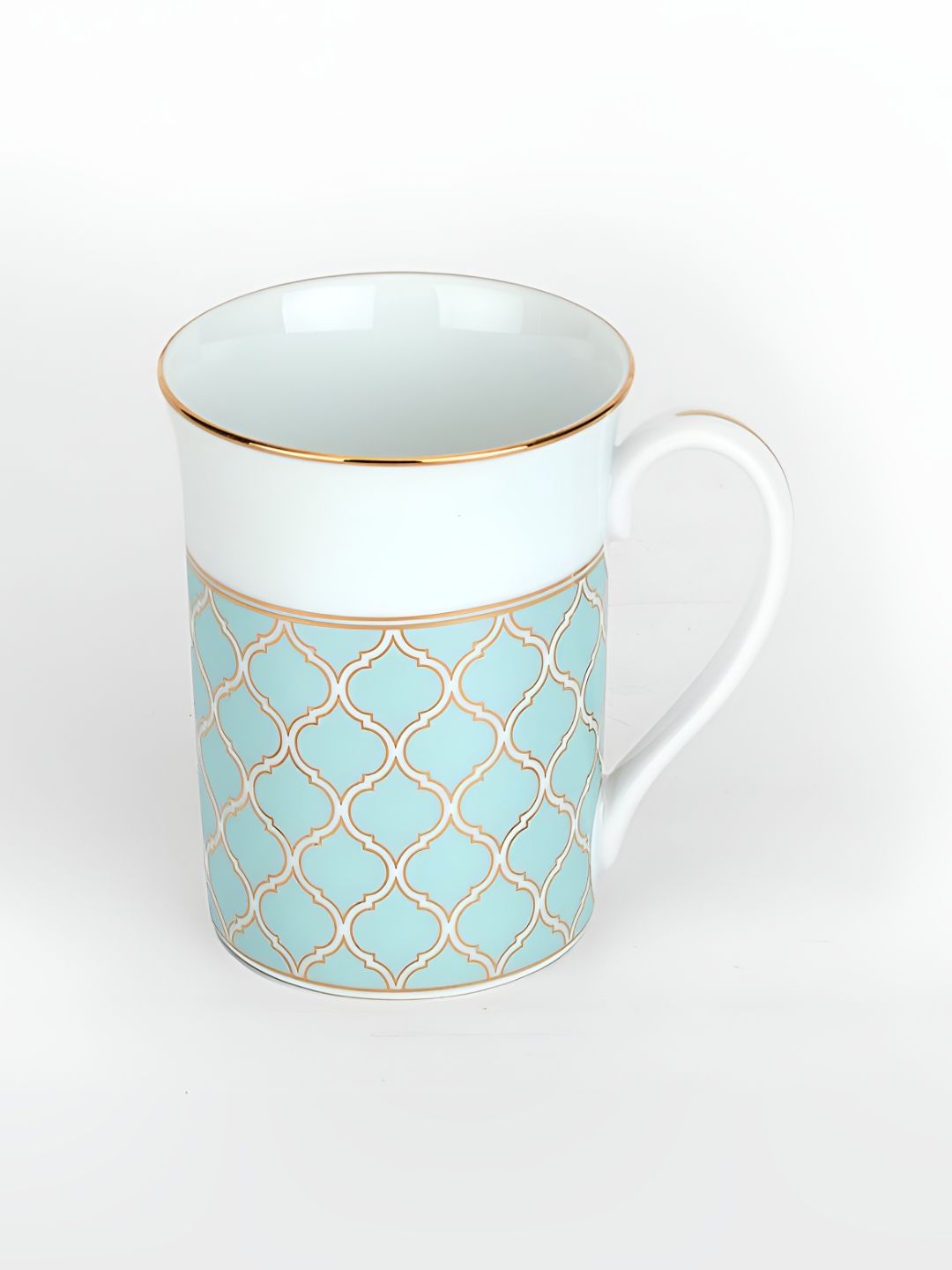 Noritake White & Green Printed Porcelain Glossy Mugs Set of Cups and Mugs-image-40