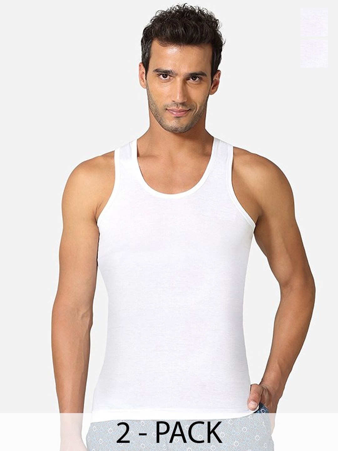 CAVENDERS Pack Of 2 Scoop Neck Long Lasting Basic Vests - c8=SWIFT---2---85-picture-47