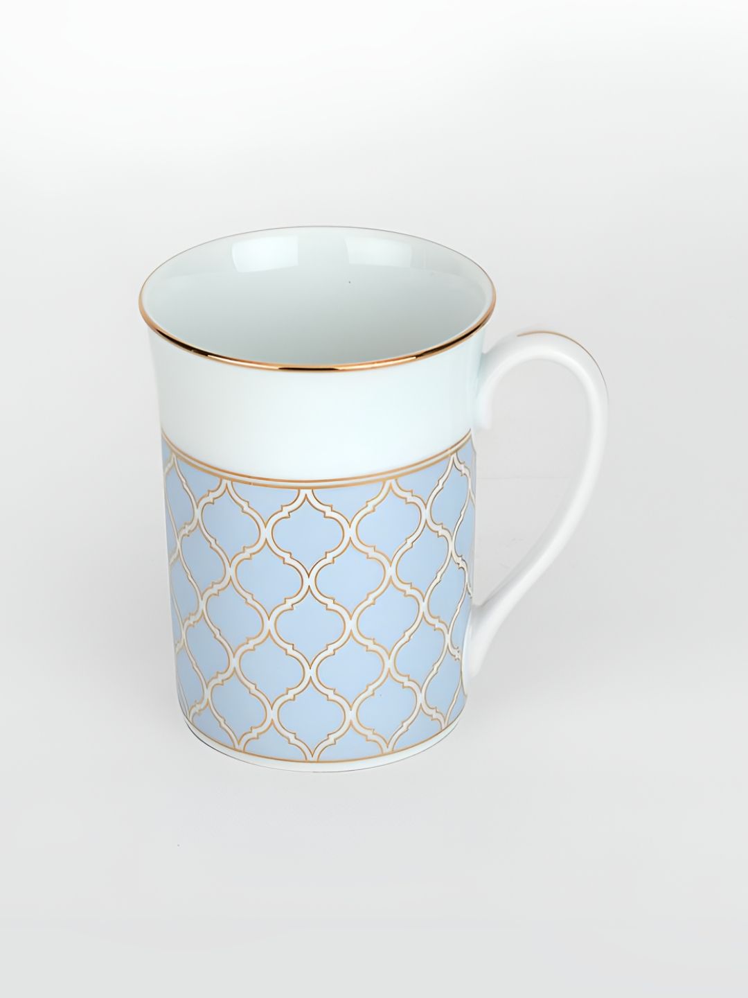 Noritake White & Blue Printed Porcelain Glossy Mugs Set of Cups and Mugs-picture-55