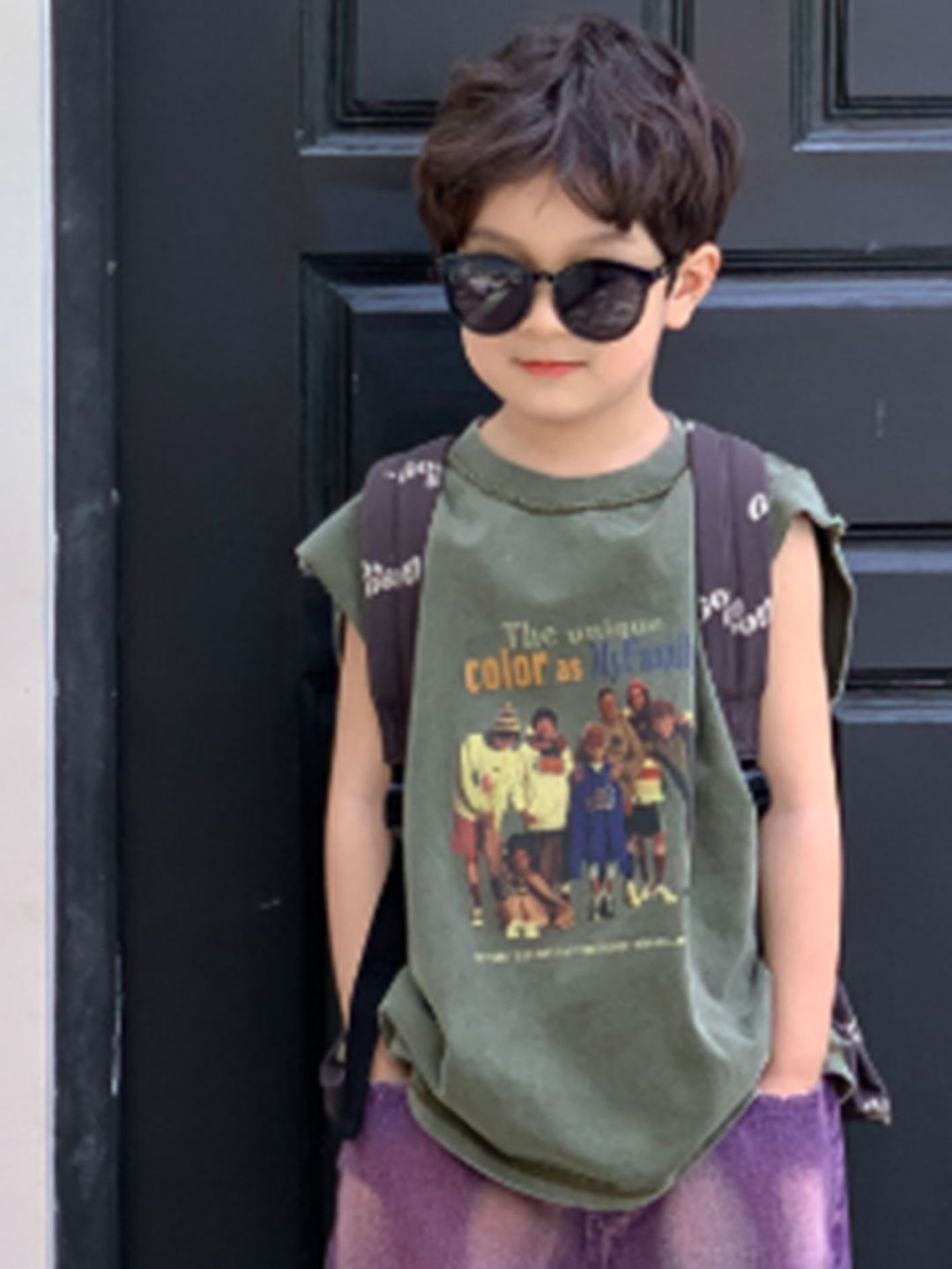 LULU & SKY Boys People and Places Printed Round Neck Cotton Oversized T-shirt-image-14