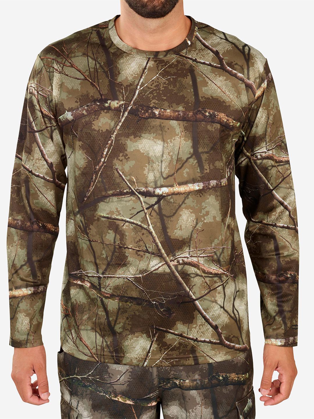 SOLOGNAC By DecathlonLONG-SLEEVE BREATHABLE T-SHIRT TREEMETIC 100 CAMOUFLAGE-image-48