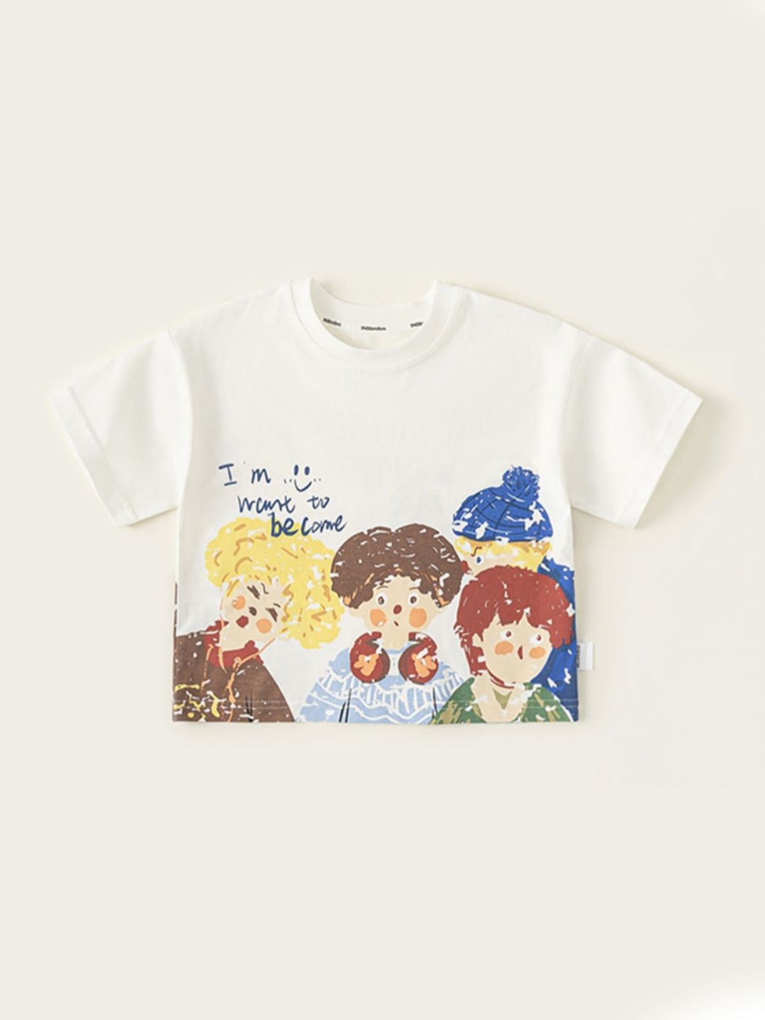 LULU & SKY Girls People and Places Printed Round Neck Pure Cotton T-shirt-image-0