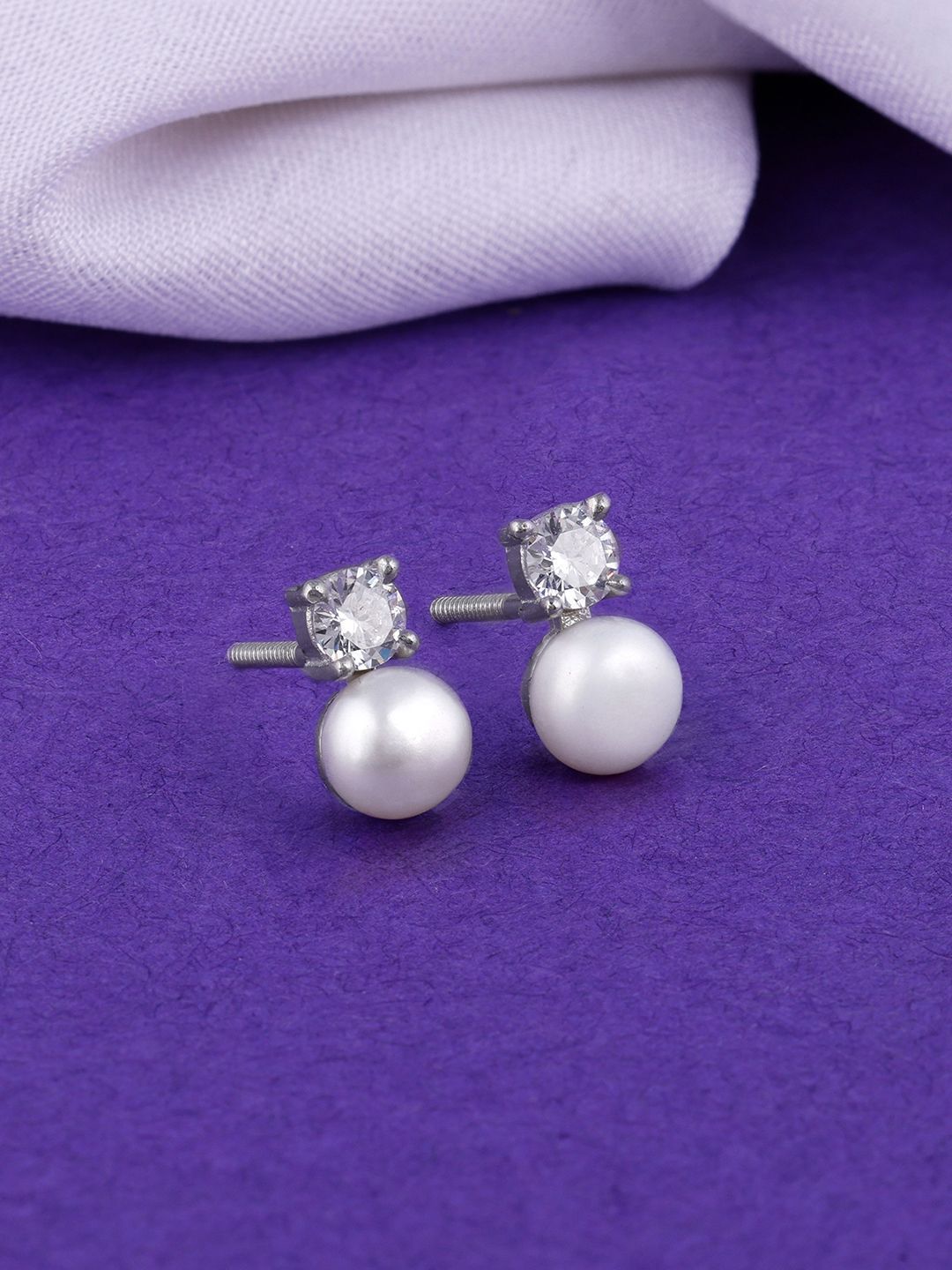 GIVA 925 Silver Rhodium-Plated Contemporary Pearls Studs-picture-20