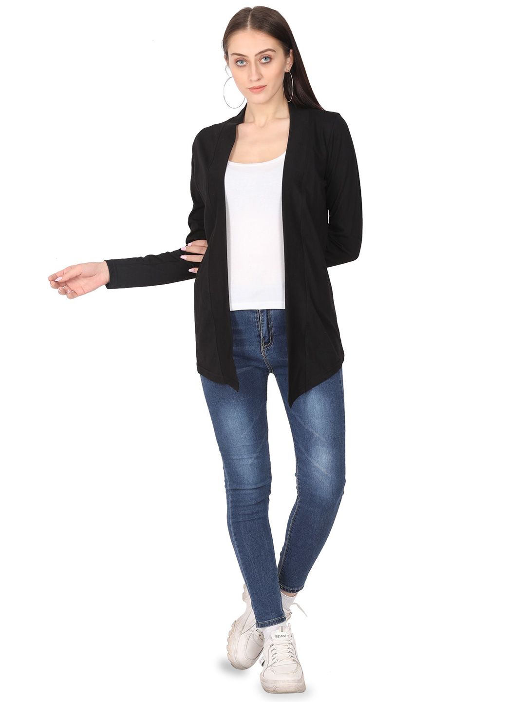 FARICON Women Longline Shrug-picture-44
