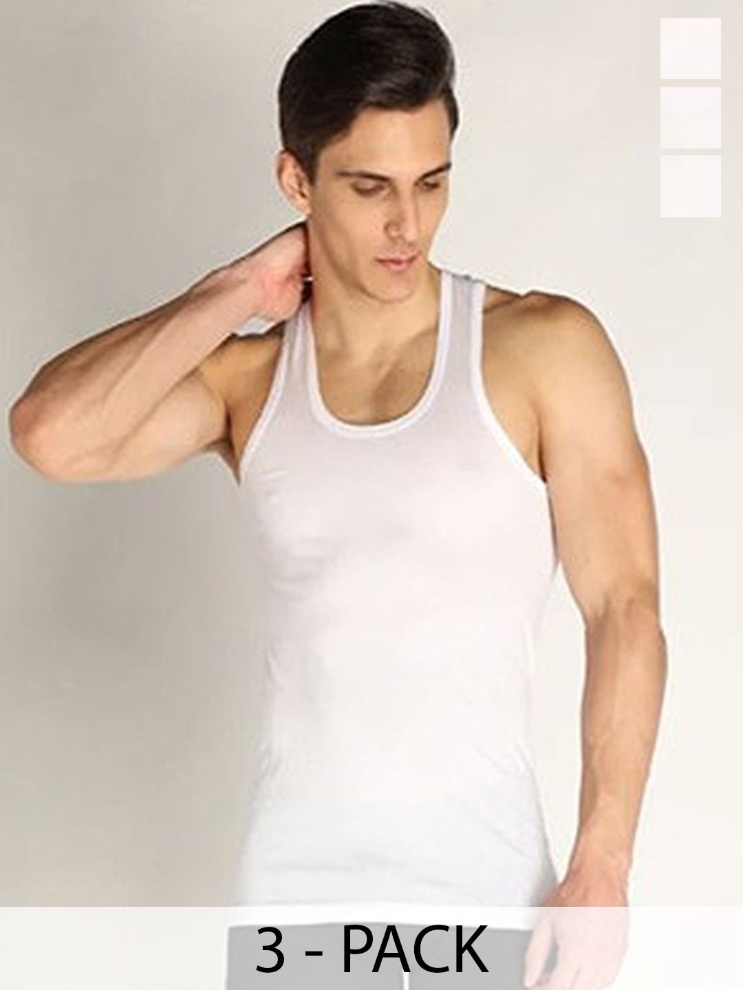 CAVENDERS Pack Of 3 Scoop Neck Pure Cotton Basic Vests - C41=-SWIFT---3---85-picture-43