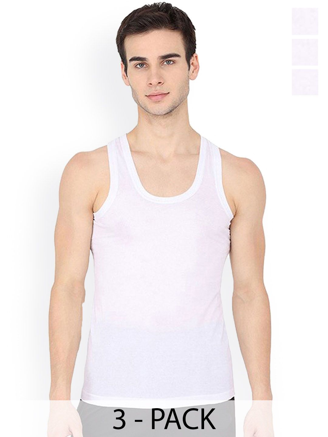 CAVENDERS Pack Of 3 Scoop Neck Pure Cotton Basic Vests - C45=-SWIFT---3---85-picture-24