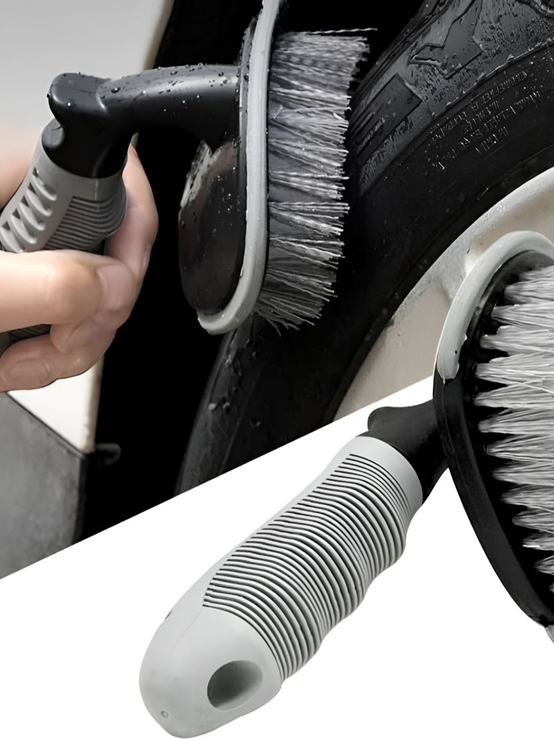 upkaranwale All T-Type Car Tyre Cleaning Brush Scrubber-image-6