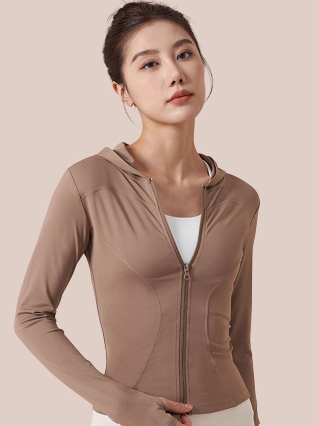 HRX by Hrithik Roshan Women Outdoor Rapid-Dry Hooded Tailored Crop Jacket