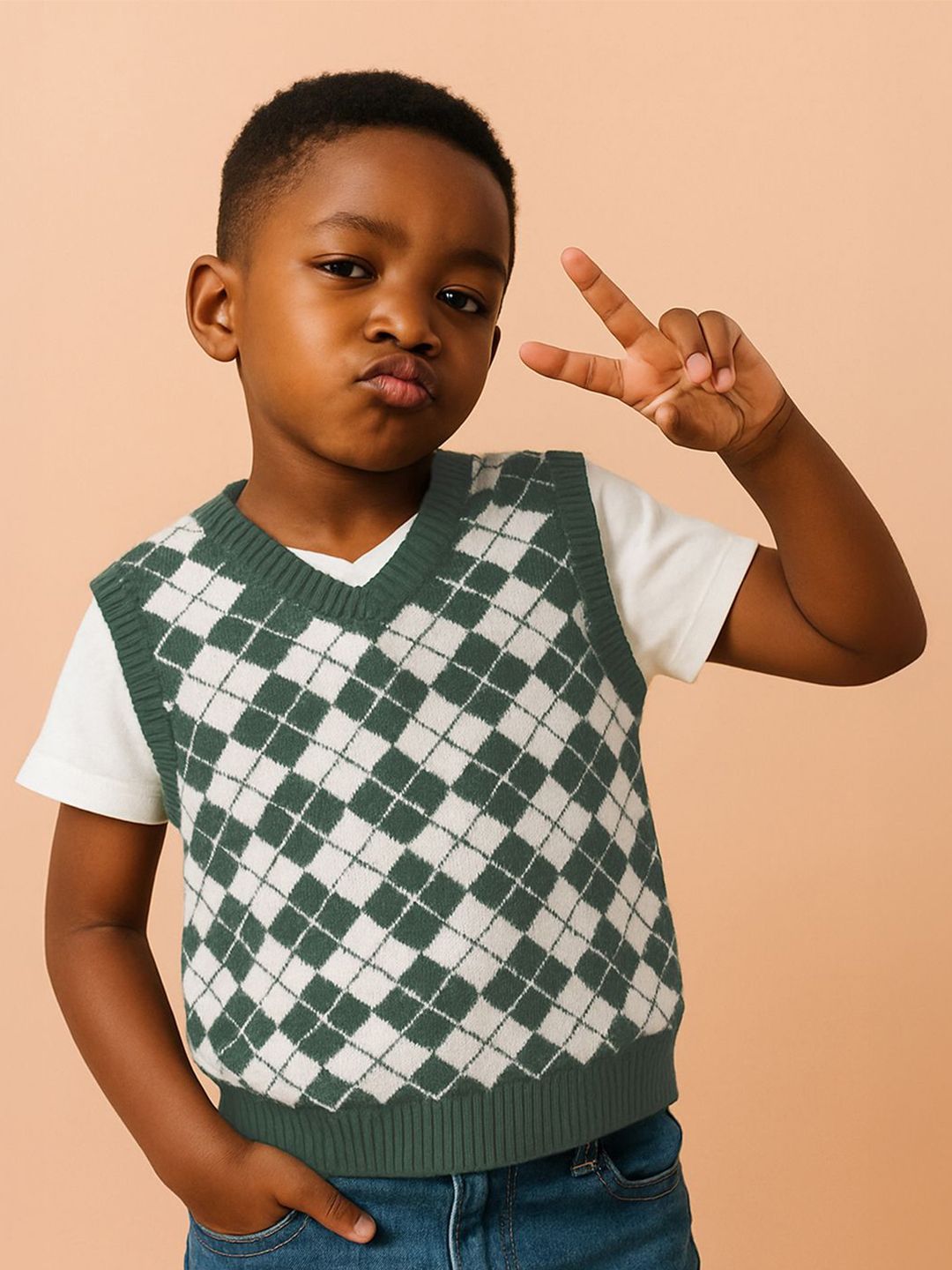 MiArcus Unisex Kids Checked Pullover-picture-39