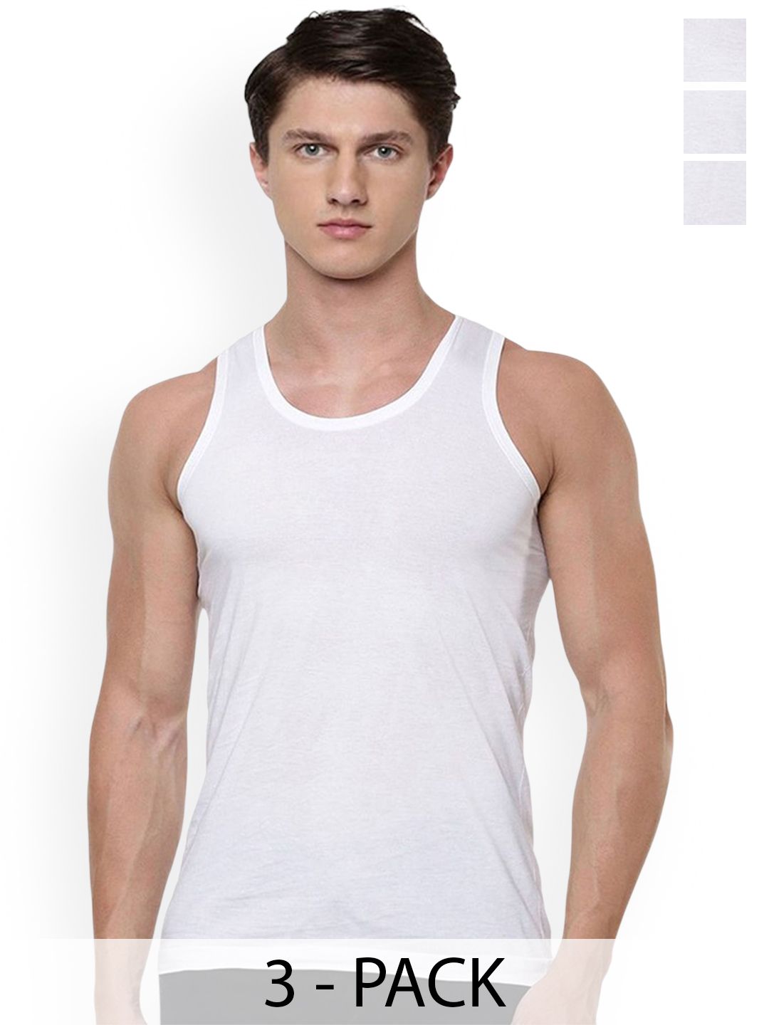CAVENDERS Pack Of 3 Scoop Neck Pure Cotton Basic Vests - C5=-SWIFT---3---85-picture-28