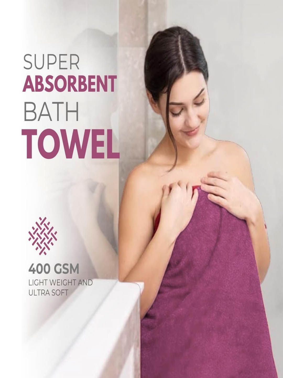 Black gold Violet 3 Other 400 GSM Bath Towel-picture-24