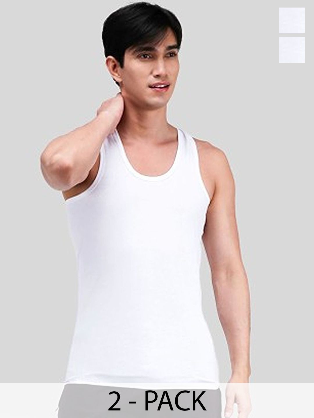 CAVENDERS Pack Of 2 Scoop Neck Long Lasting Basic Vests - c66=SWIFT---2---85-picture-32