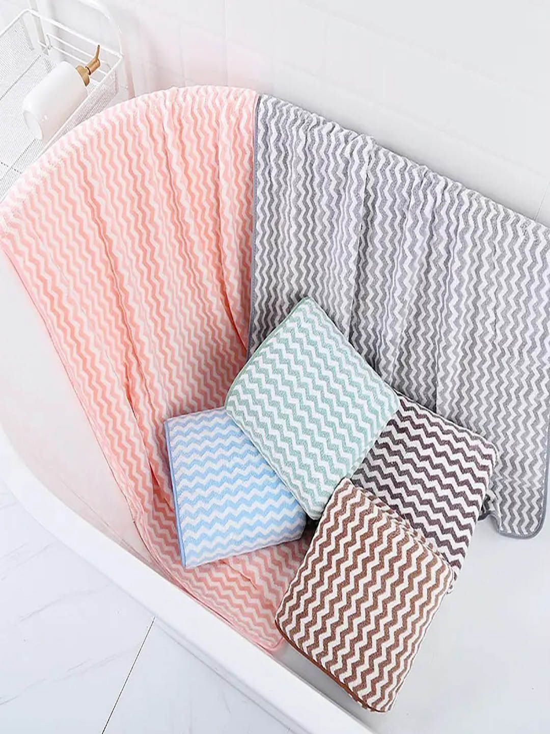 Black gold Grey & White 3 Other 400 GSM Bath Towel-picture-34