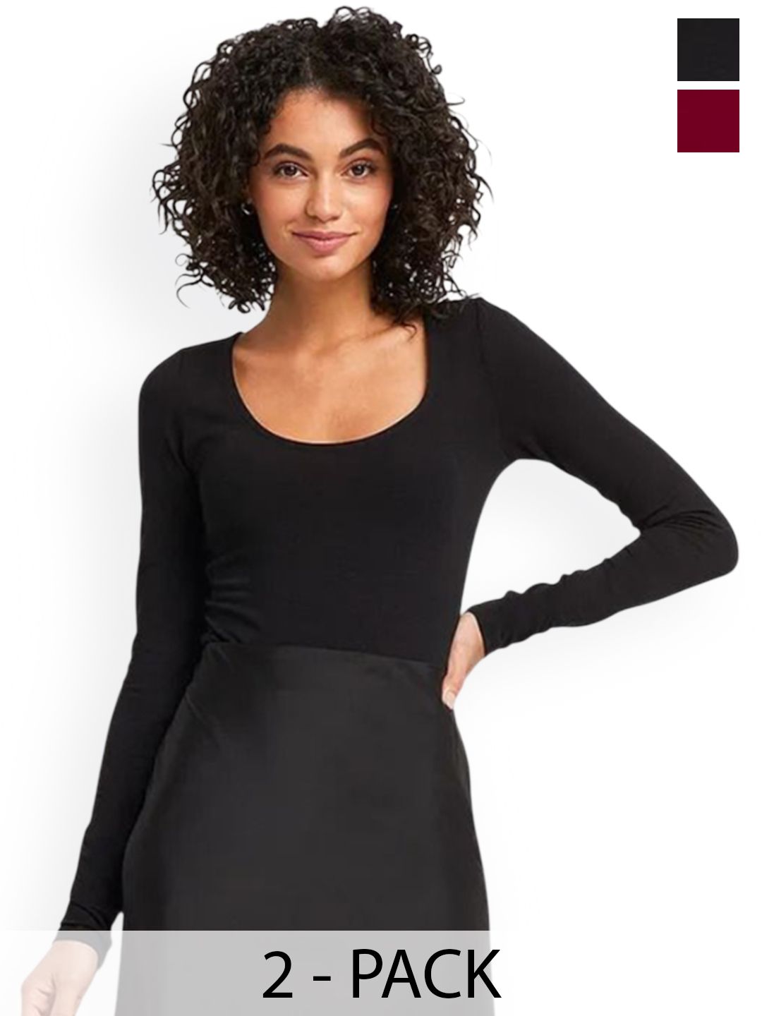 ZEROZABAR Pack Of 2 Ribbed Long Sleeves Bodysuit-picture-25