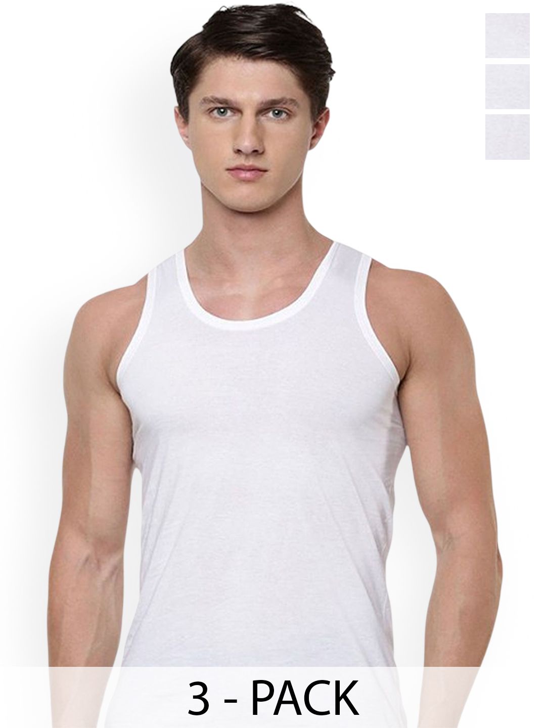 CAVENDERS Pack Of 3 Scoop Neck Pure Cotton Basic Vests - C35=-SWIFT---3---85-picture-45