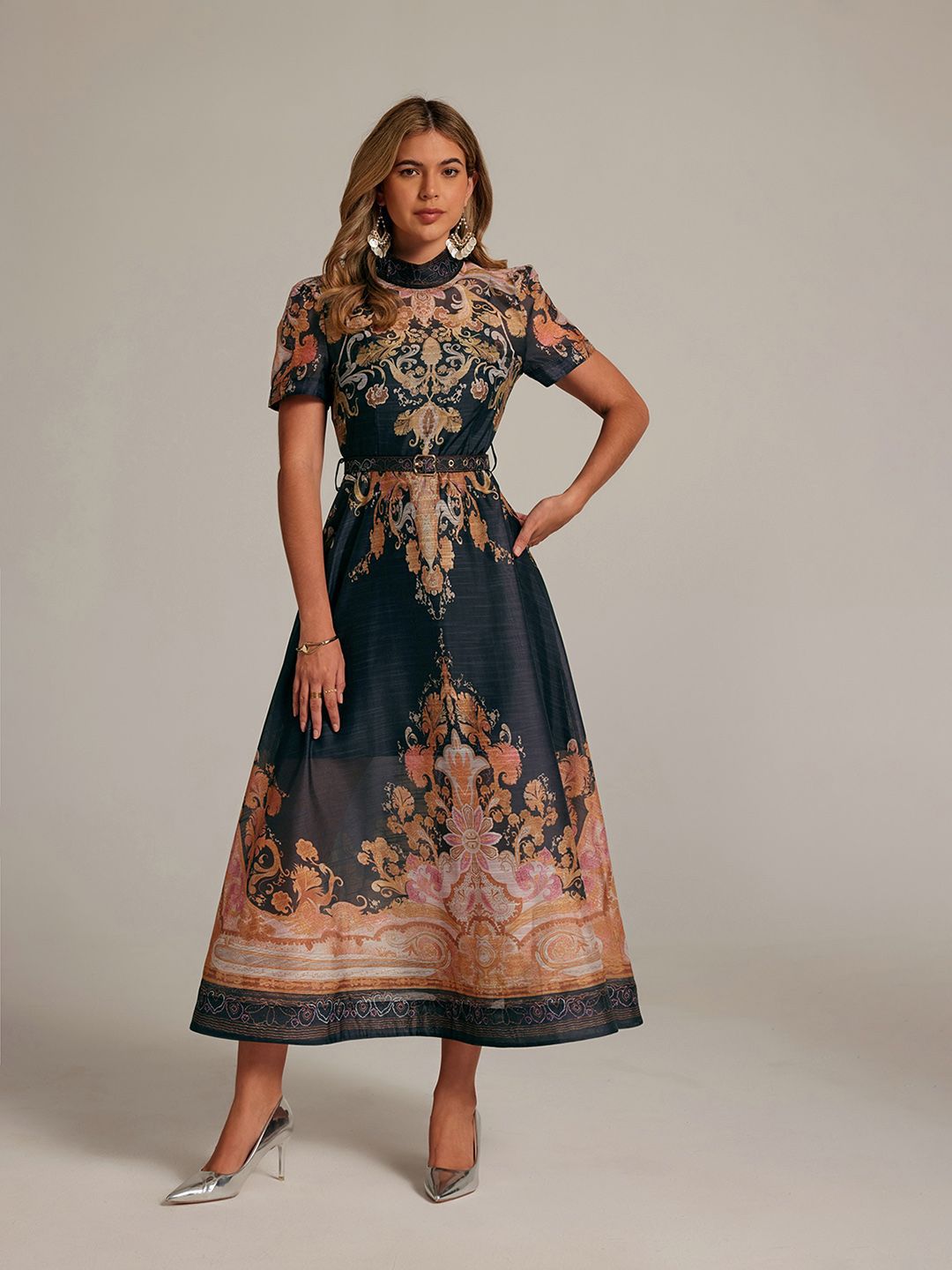 JC Collection Women Ethnic Motifs Print Maxi Dress-picture-24
