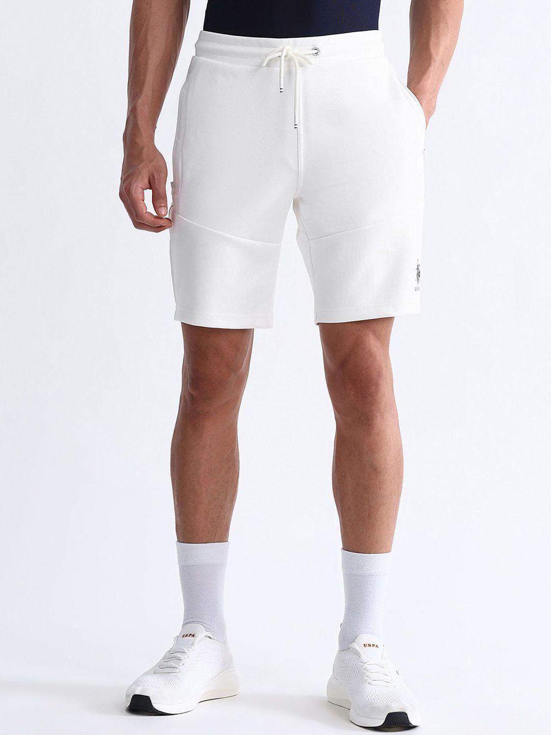 USPA Active Men Slim Fit Mid-Rise Outdoor Sports Shorts-image-5