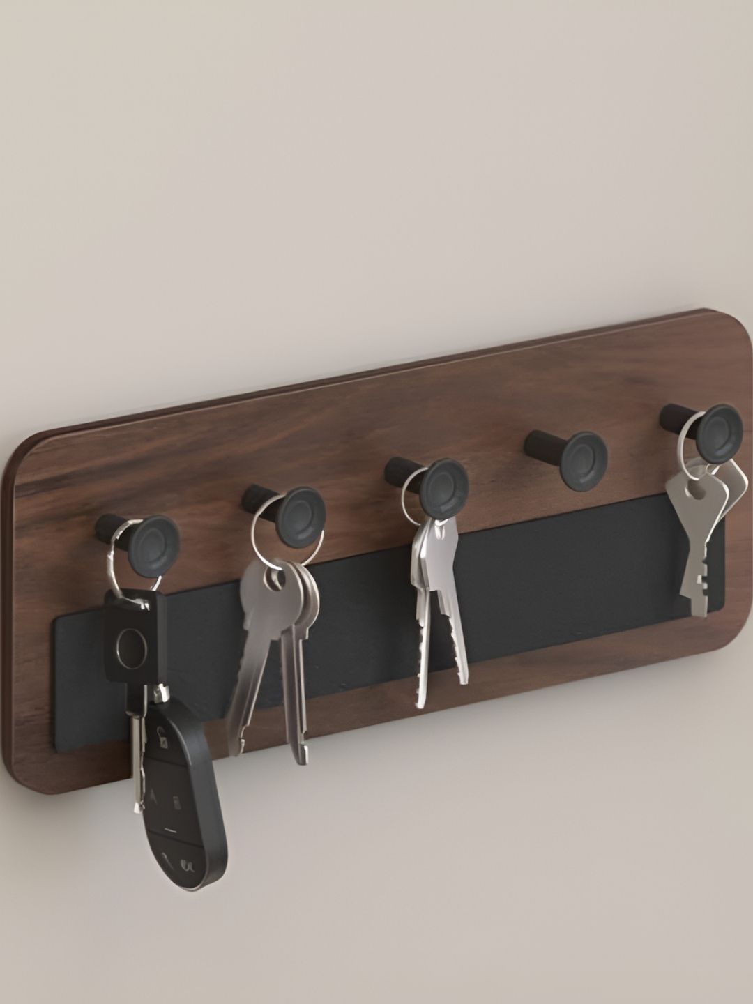 bluewud Brown 5 Hooks Wooden KeyHolders-picture-38