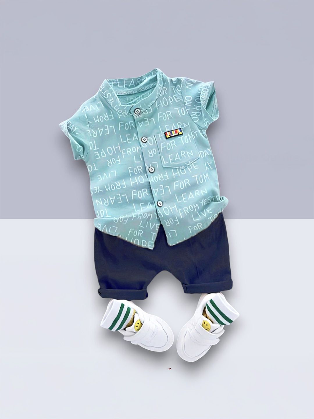 Woxaa Unisex Kids Printed Shirt with Shorts-picture-27