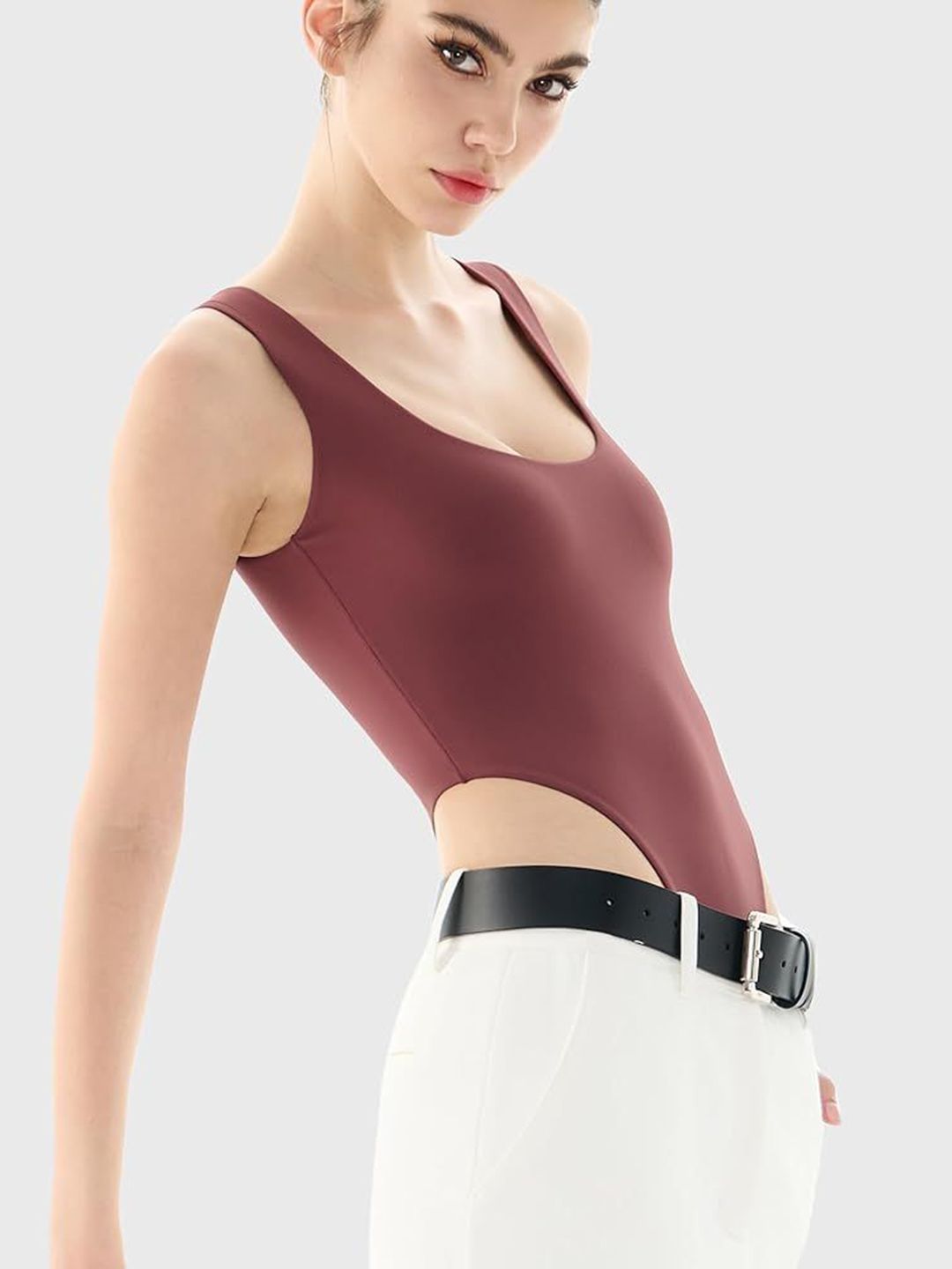 ZEROZABAR Round Neck Shapewear Bodysuit-picture-47