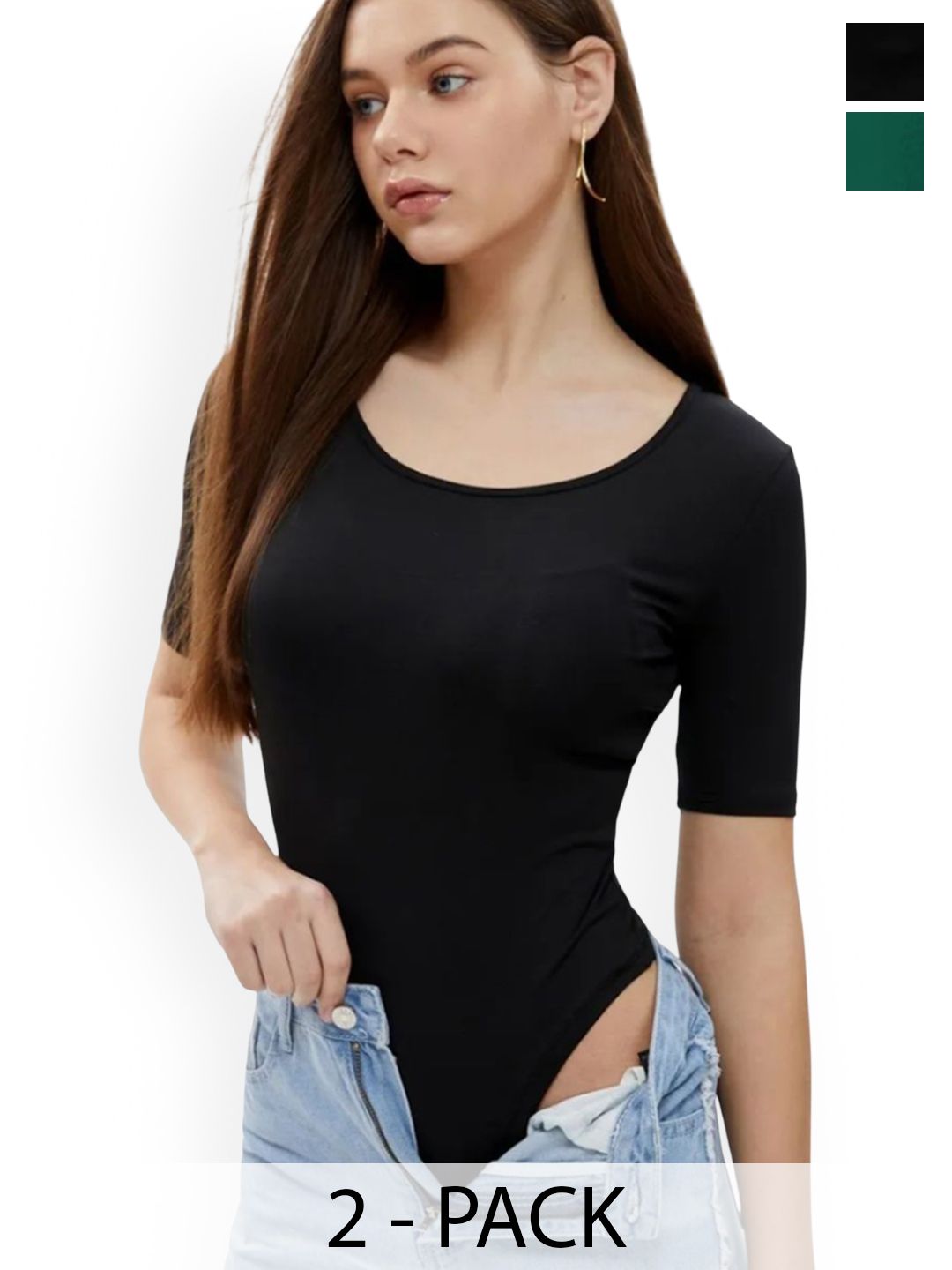 ZEROZABAR Pack Of 2 Ribbed Round Neck Bodysuit-picture-26