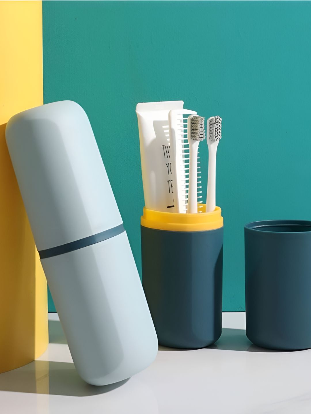 upkaranwale Blue Solid Plastic Travel Toothbrush Toothpaste Cover-picture-10