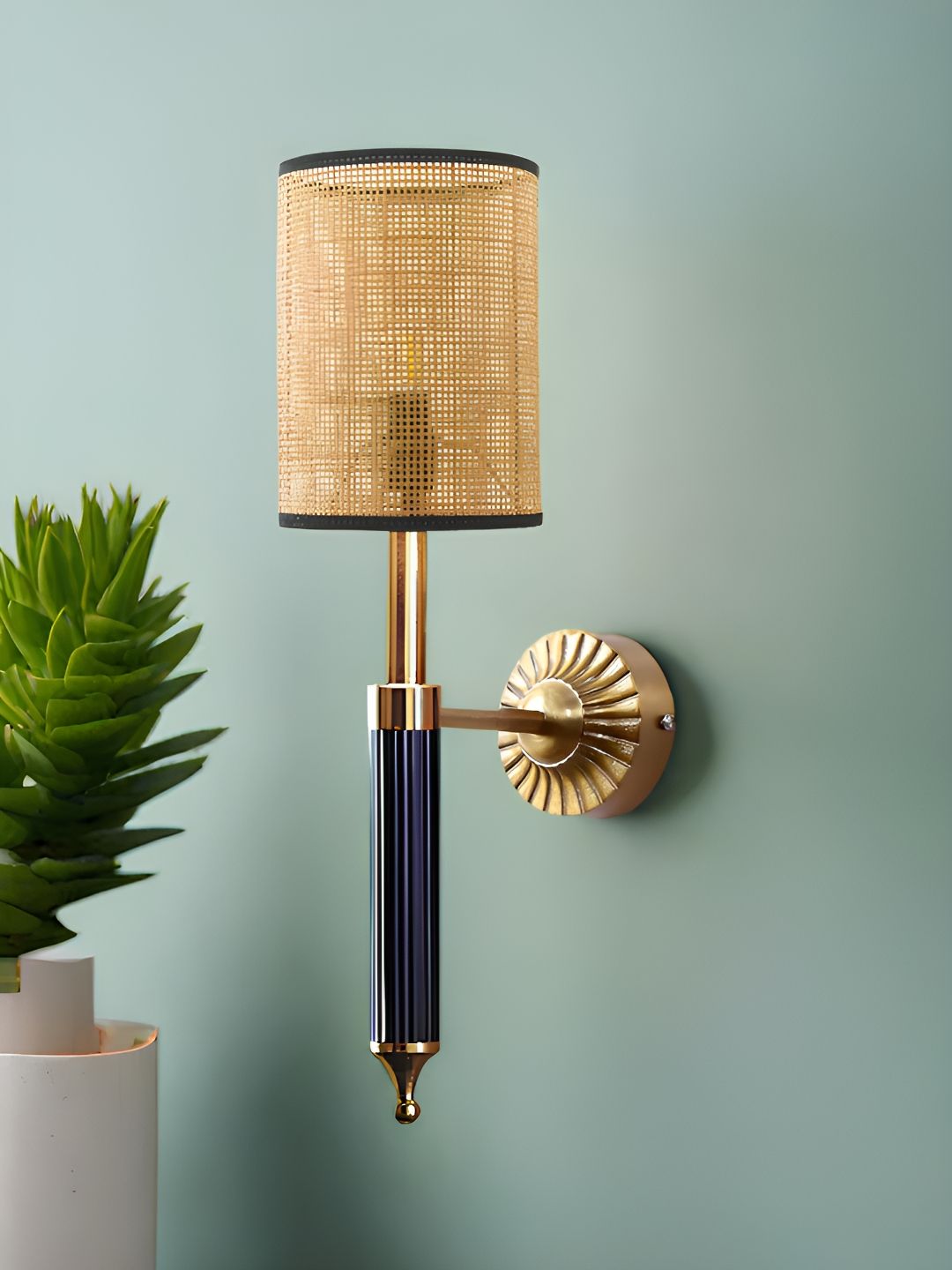 akway Beige Metal Cylinder Shaped Wall Lamp-image-21