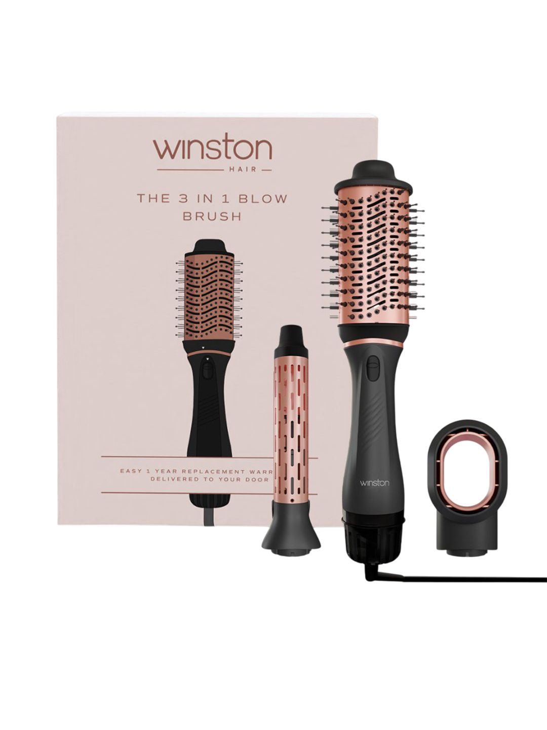 WINSTON 3-In-1 Volumizing Blow Brush- Silver & Grey-image-31