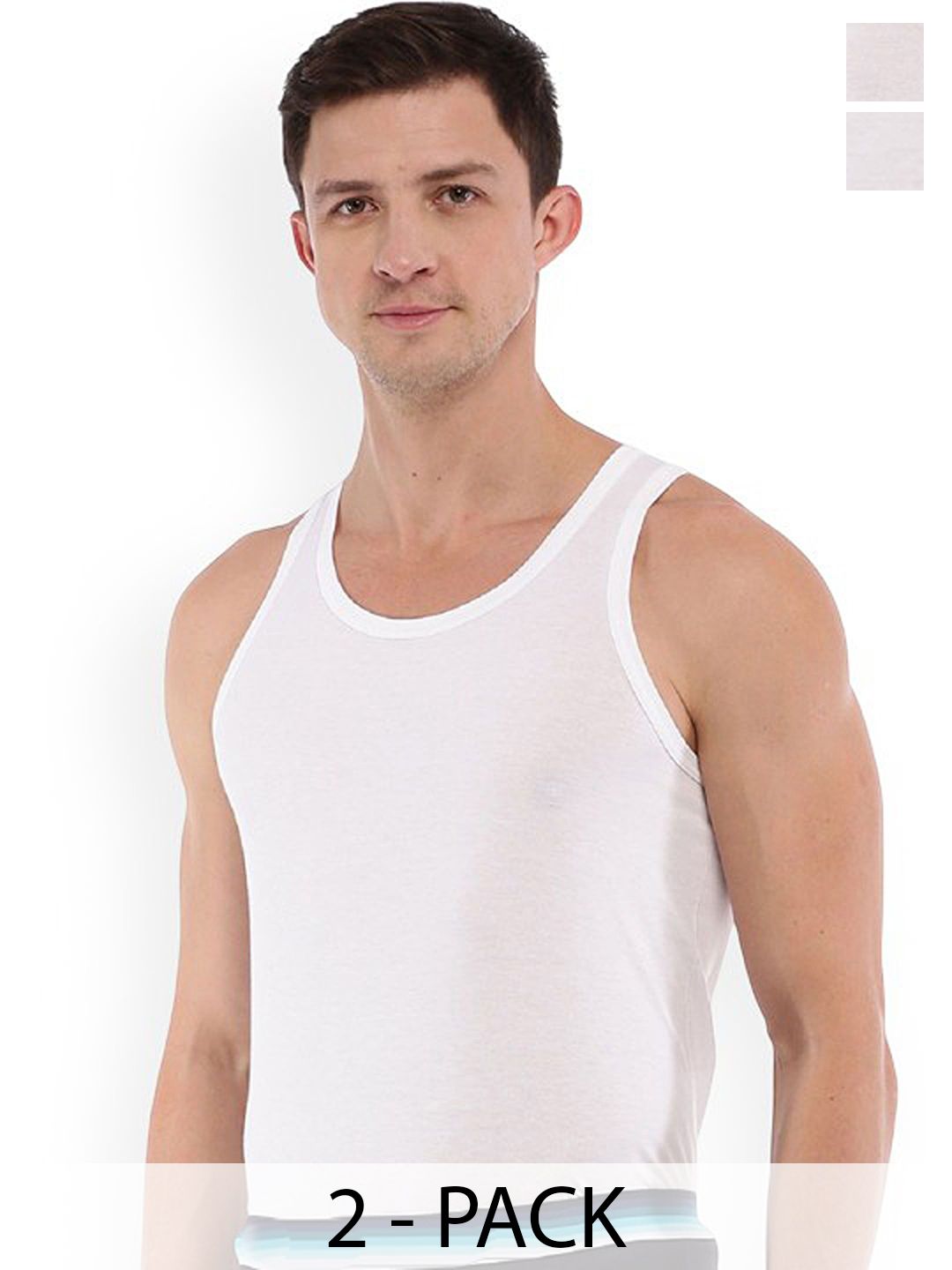 CAVENDERS Pack Of 2 Scoop Neck Long Lasting Basic Vests - c3=SWIFT---2---85-image-45