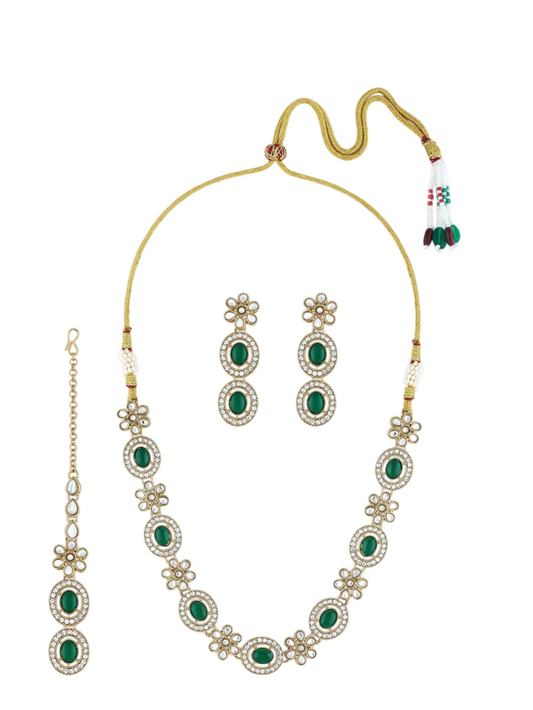Zaveri Pearls Stone-Studded Jewellery Set-picture-31