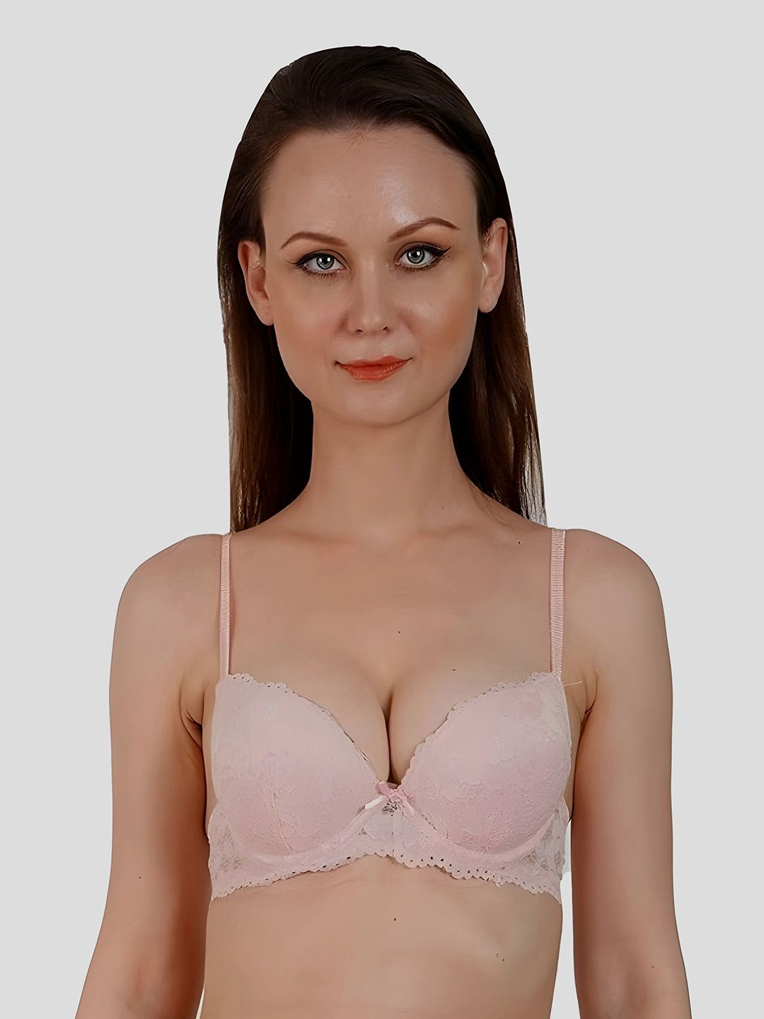 WAVE FASHION Bra Half Coverage Underwired Lightly Padded
