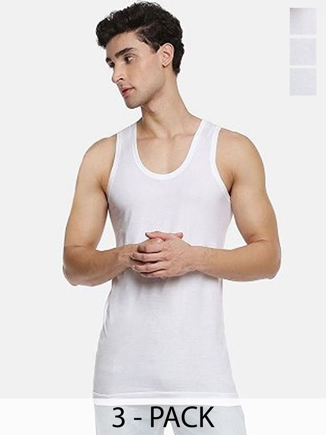 CAVENDERS Pack Of 3 Scoop Neck Pure Cotton Basic Vests - C36=-SWIFT---3---85-picture-19