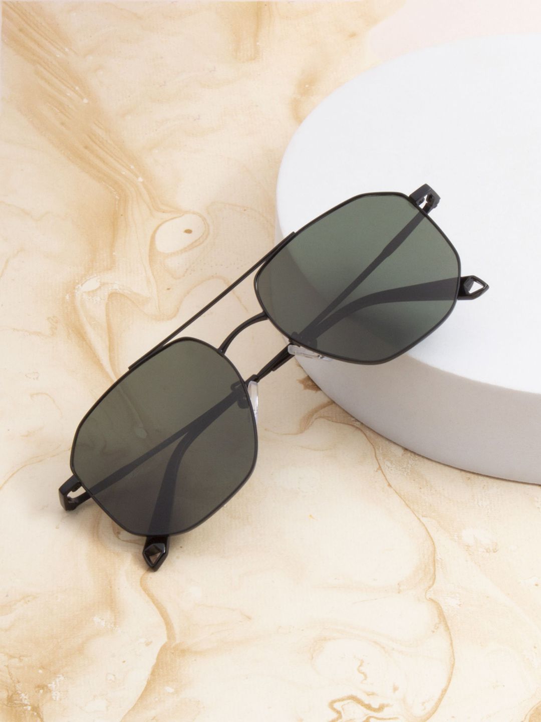 Ted Smith Unisex Metal Polarised Aviator Sunglasses-image-46
