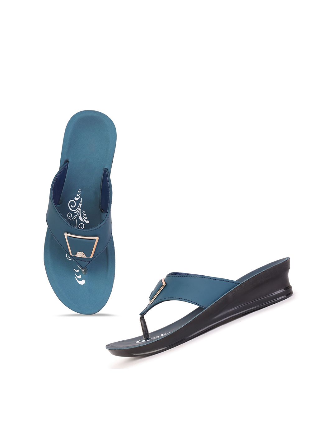 PENNEN Women Printed Wedge Heel Sandals-picture-21